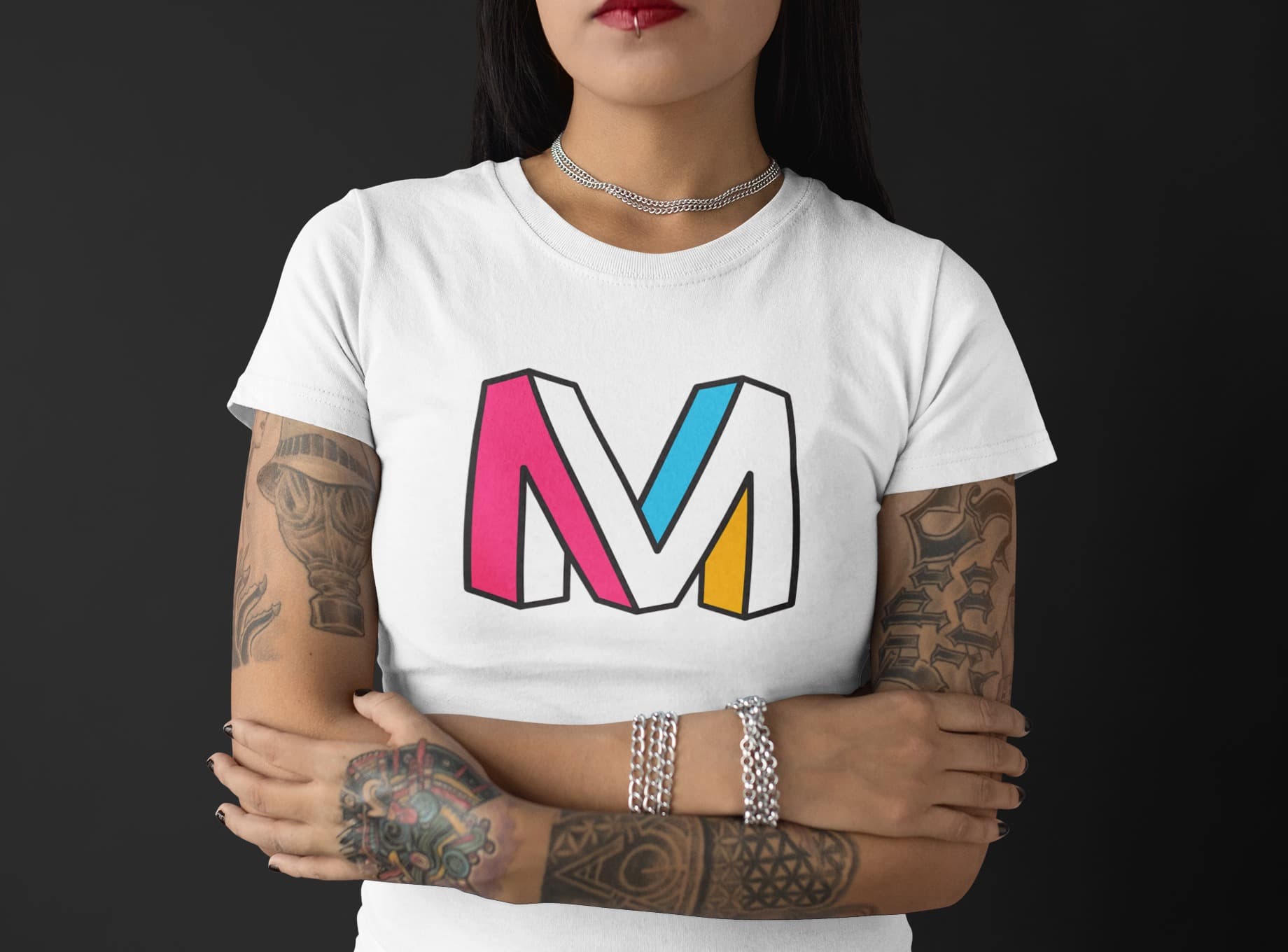 A fan in a white MerchVice shirt
